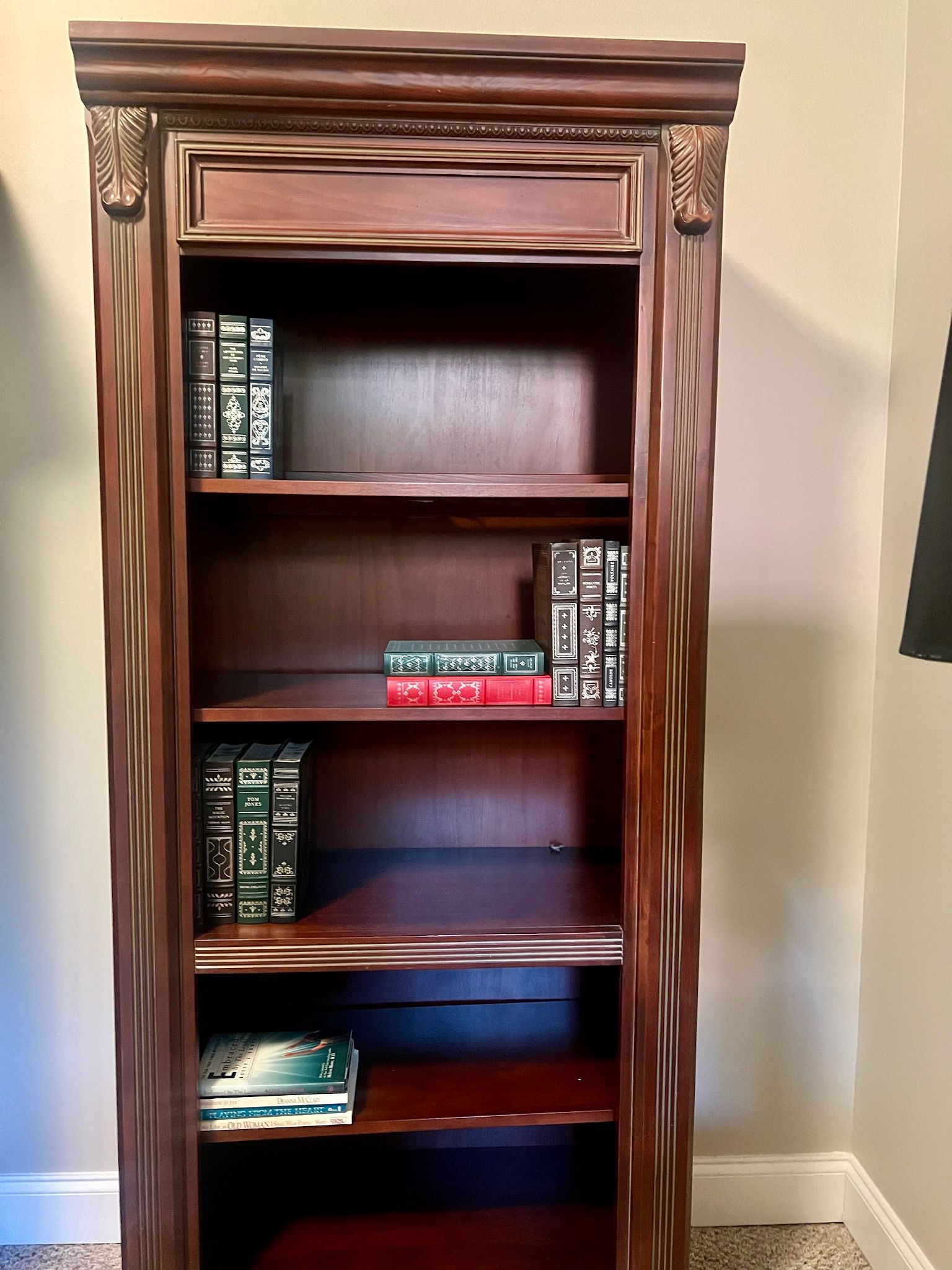 Solid Wood Bookshelf With Light
