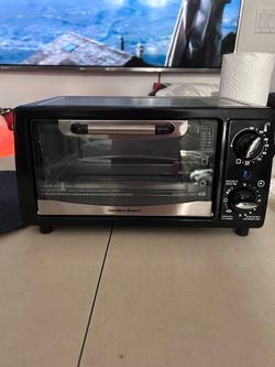 New Hamilton Beach Toaster Oven 4 Slice Fits 9” Pizza 🍕 Baking Pan Not Included