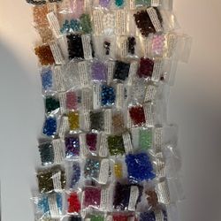 Crystal Beads 6mm Bicone 500+ Swarovski + 3-9x14” Bead Mats (2 Unopened)