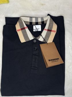 black burberry polo