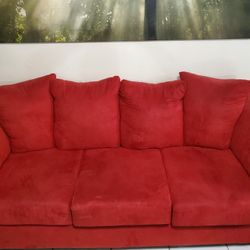 Red Sofa Couch Like New