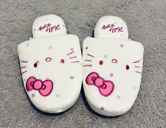 Hello Kitty Plush Slippers