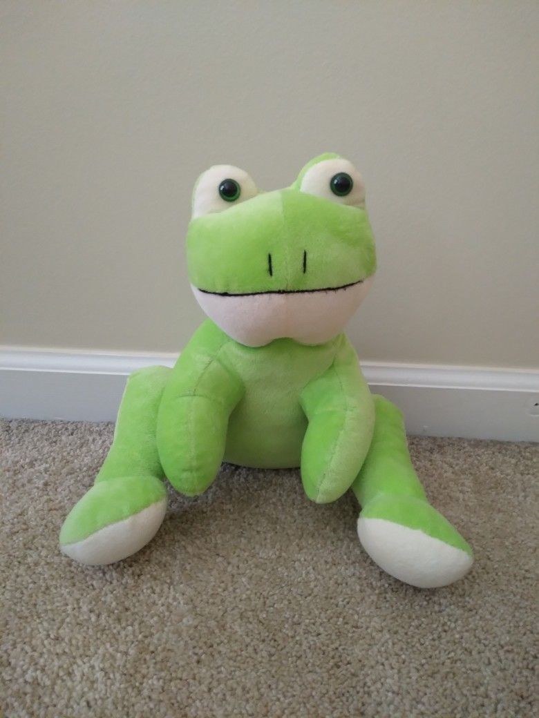 Green And Cream Frog 10" Stuffed Animal