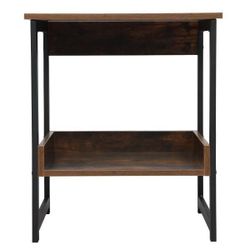 New Small Rustic Industrial Coffee /End Table W/Metal Frame