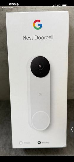 Google Nest Doorbell (Battery) - Smart Wi-Fi Video Doorbell Camera - Snow