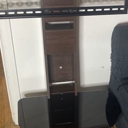 Used 50” Brown Wood & Glass tv Stand 