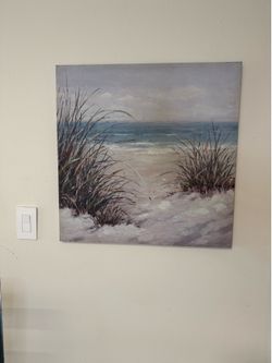 Coastal Beach Canvas Wall Art – 23” x 23”