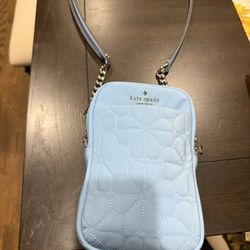 Kate Spade  Flower Quilted Fabric Phone Crossbody 