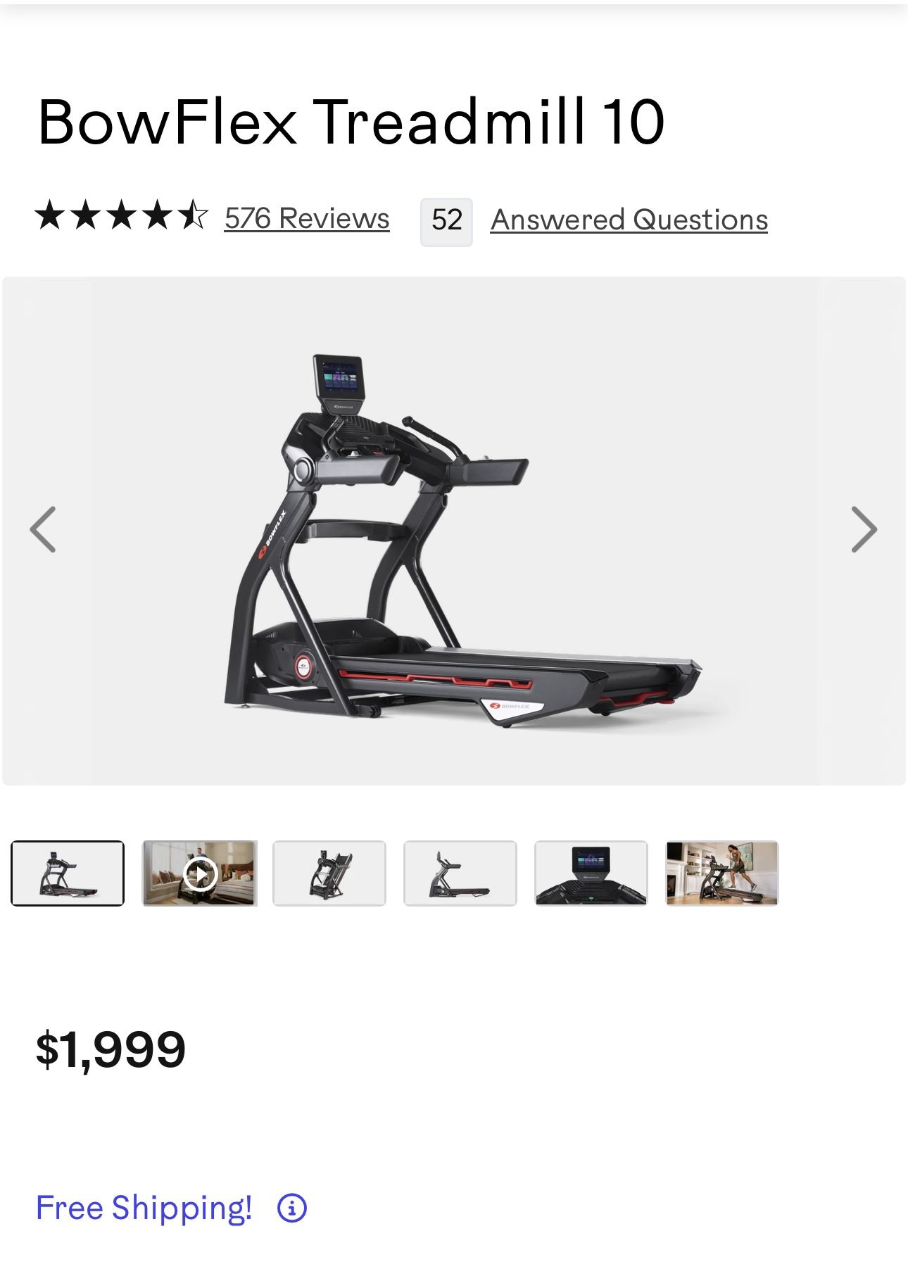 Bowflex 10 Treadmill