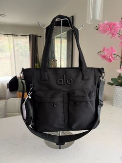 Alo Yoga Black Tote Bag with Crossbody Strap
