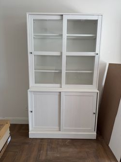 FREE: Two Ikea Havsta Wood Cabinets