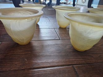 Set of glass light shades