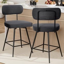 26'' Bar Stools Set of 2 Swivel Counter Height