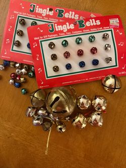 Assorted jingle bells ideal for crafts and decorations.