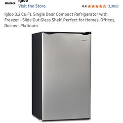 Igloo 3.2 Cu.Ft. Single Door Compact Refrigerator with Freezer