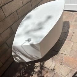 Sleek white coffee table