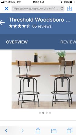 2 new Threshold Woodsboro Adjustable stool