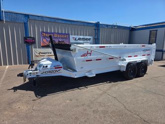 2026 horizon hz7 dump trailer 7x16x3 telescopic 15.7k GVWR