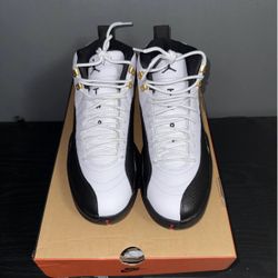 Black And White Jordan 12 Taxi 