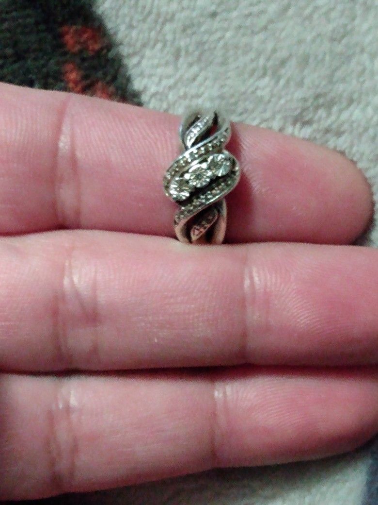 Diamond 925 Engagement Or Wedding Ring Size7