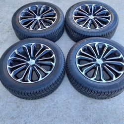 RIMS WHEELS, TOYOTA COROLLA, 215/55/17 BOLT PATTERN 5X100 LITTLE MINOR SCRATCHES TIRES 80%