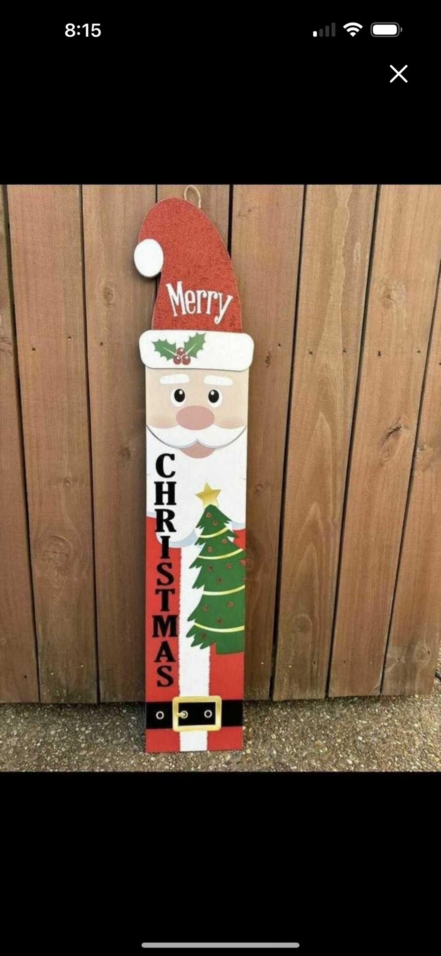 🔹💥Santa-MERRY CHRISTMAS-Porch Setter/ Door Hanger L💥🔹