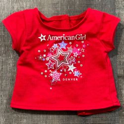 Red American Girl Denver Tee for 18” Dolls