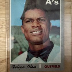 FELIPE ALOU 1970 TOPPS BASEBALL CARD #434 OAKLAND ATHLETICS