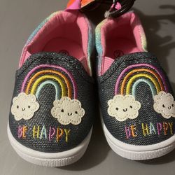 Toddler Rainbow Be Happy Shoes Size 2