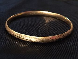 14k solid gold children bracelet circuf 2" grams 4