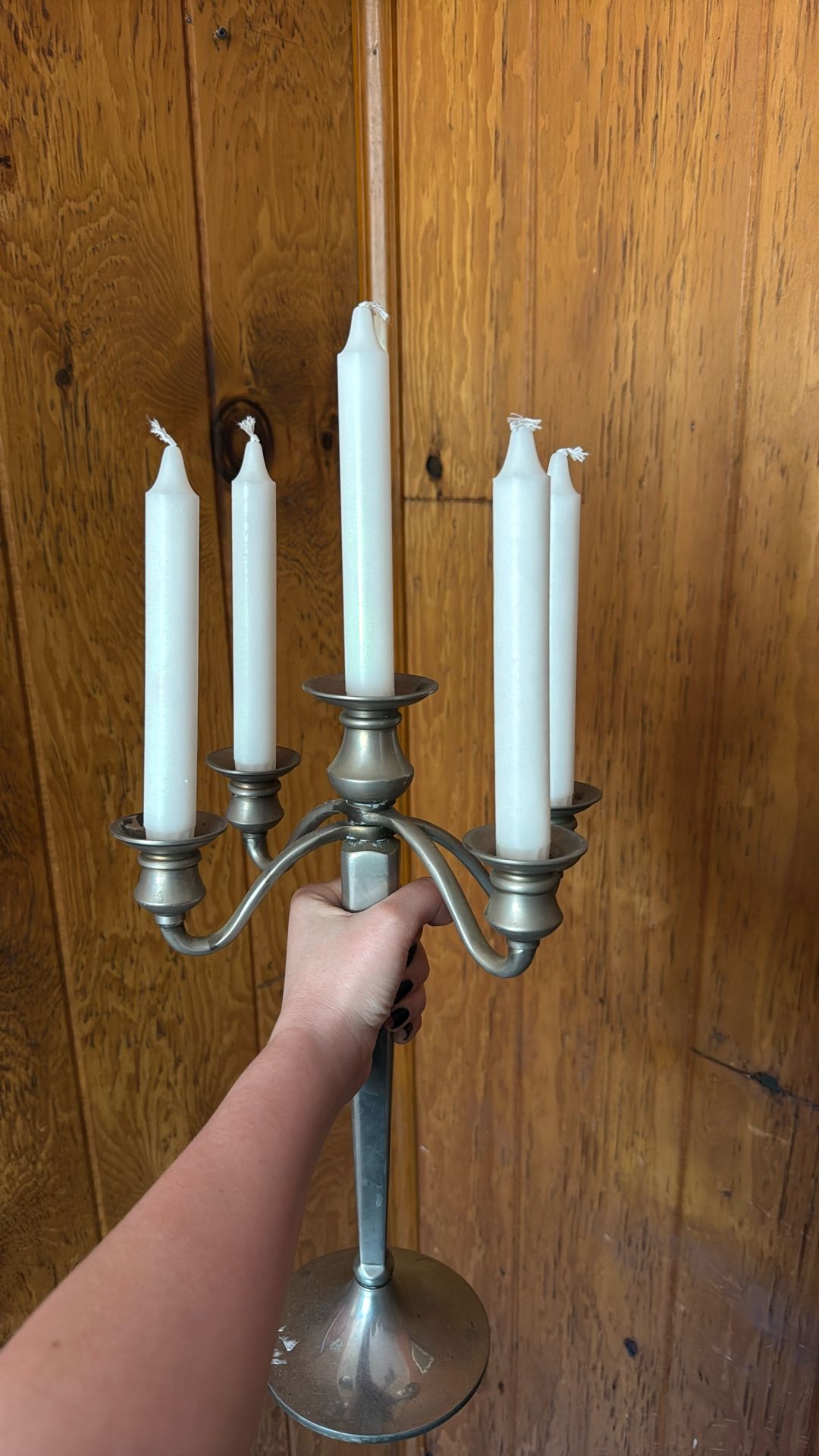 Metal Candle Holder (antique)