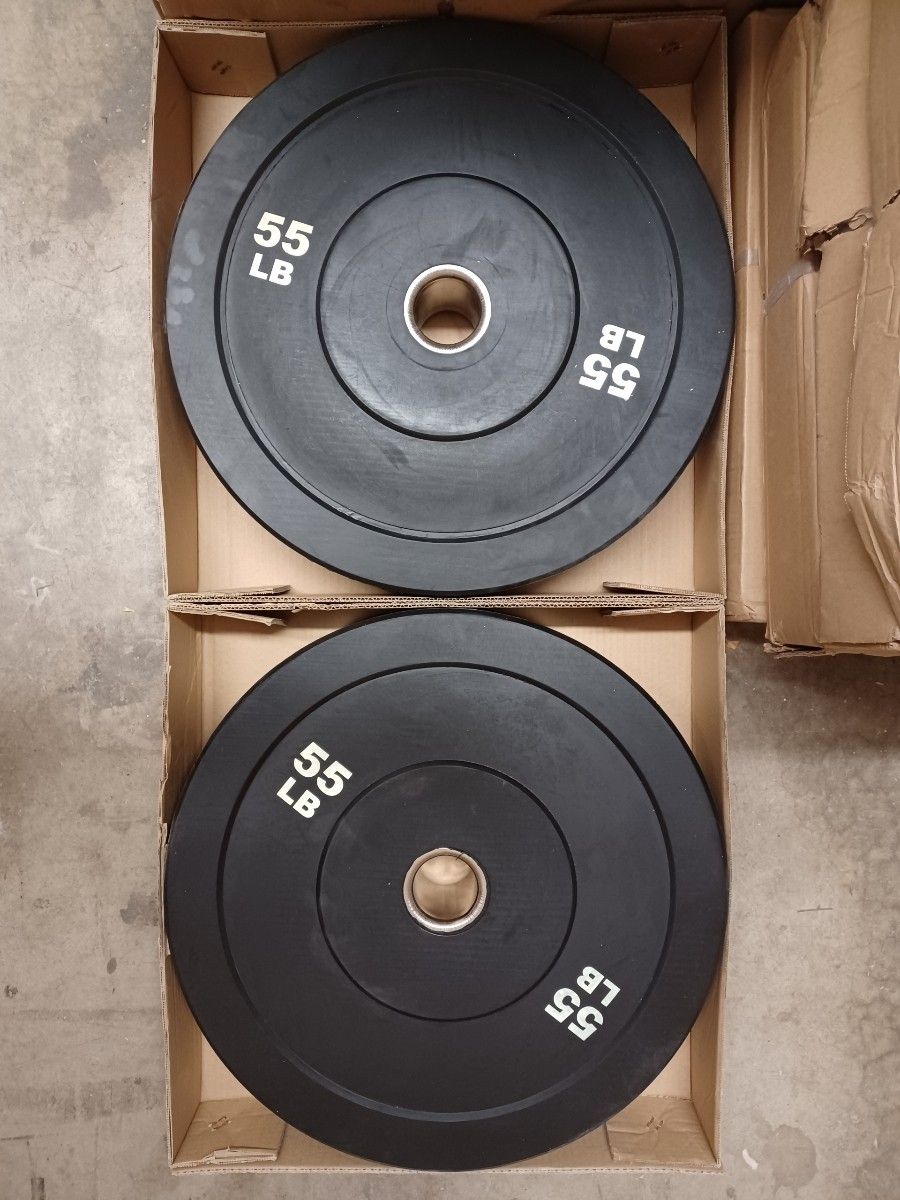55 lb Olympic Bumper Weight Plates $1 per pound 