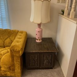 Vintage Carved Wood Side Table / End Table