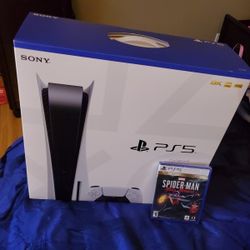 Sony PlayStation 5 Console (PS5 Disc Version) with Miles Morales Spiderman  and Accessories 