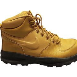 Nike Monoa Wheat Lace Up Leather Boots Size Boys 5Y