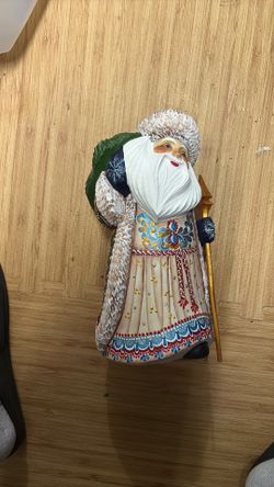 Hand carved and painted in Russia Santa