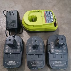 Ryobi Batteries And Charger