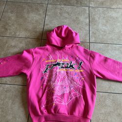 Sp5der Hoodie Pink Size Small