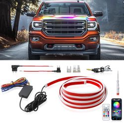 71 Inch Car Hood Light Strip, White Exterior, Flexible & Waterproof