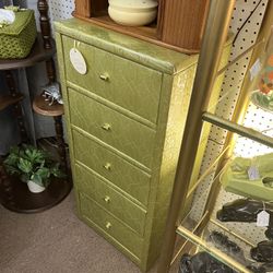 Vintage Green 5 Drawer Chest