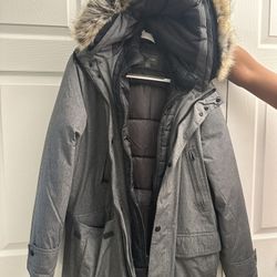 Michael Kors Snorkel Coat, Charcoal, Size L