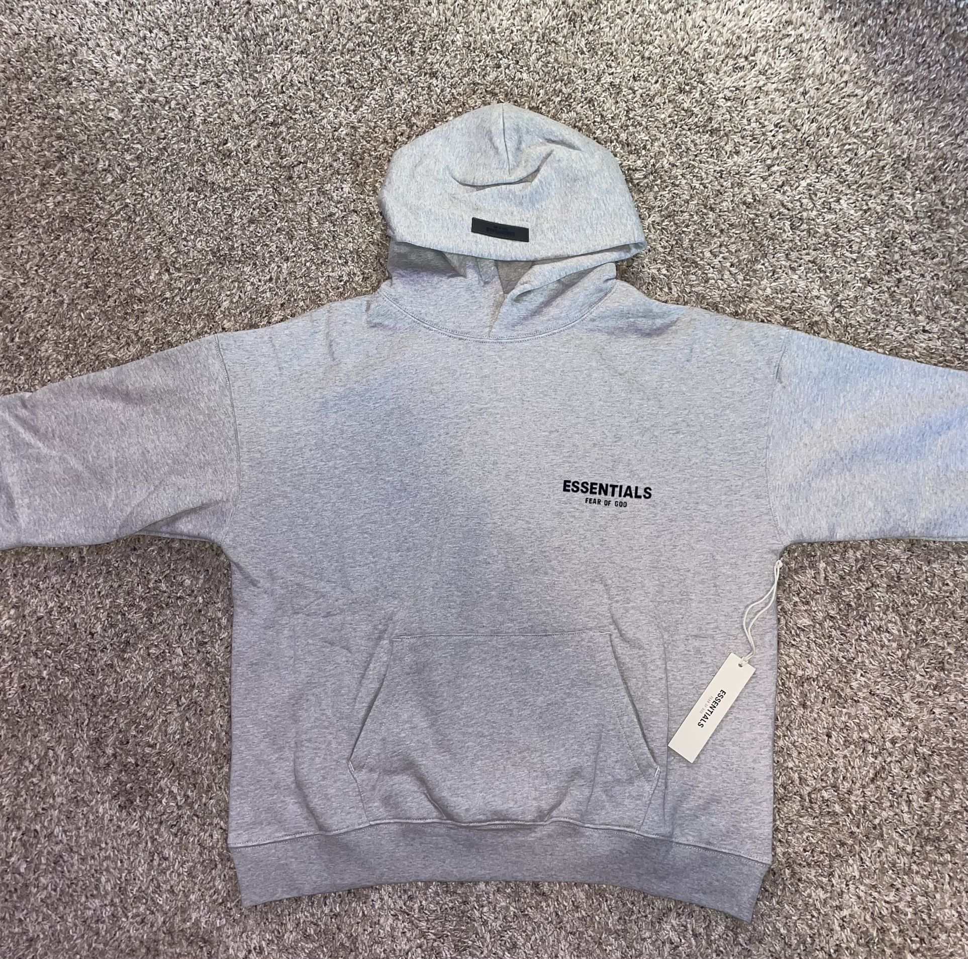 Gray Essentials Hoodie Sizes Medium and Large