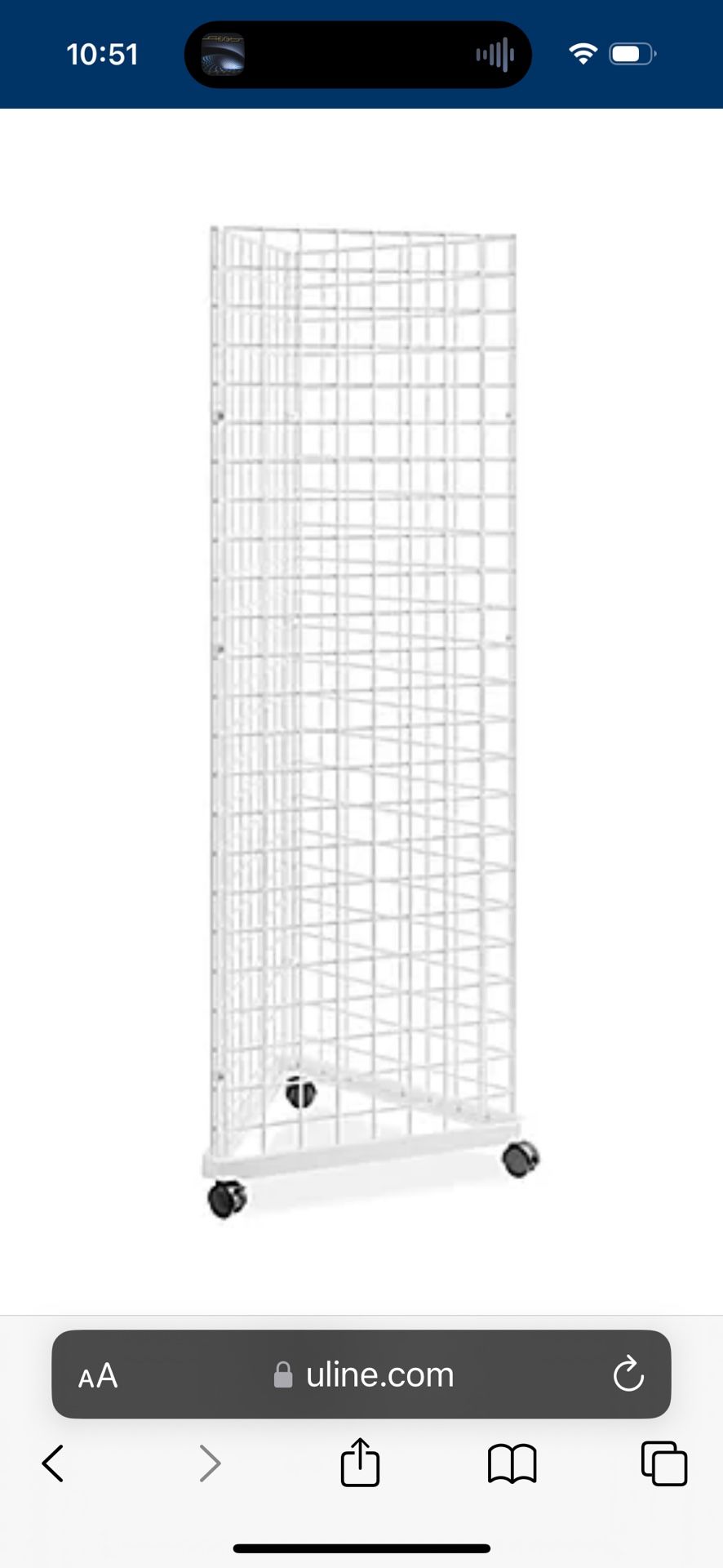 Triangle Display Rack W/ Wheels NEW IN BOX