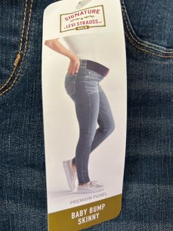 Levi Strauss BABY BUMP SKINNY MATERNITY JEANS, Size Medium, NEW WITH TAGS