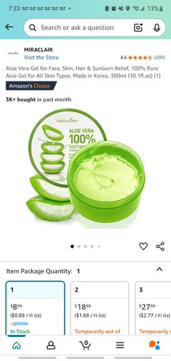 Aloe Vera Gel 2 pack 10.1 oz each