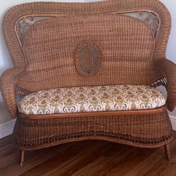 Vintage Wicker Loveseat