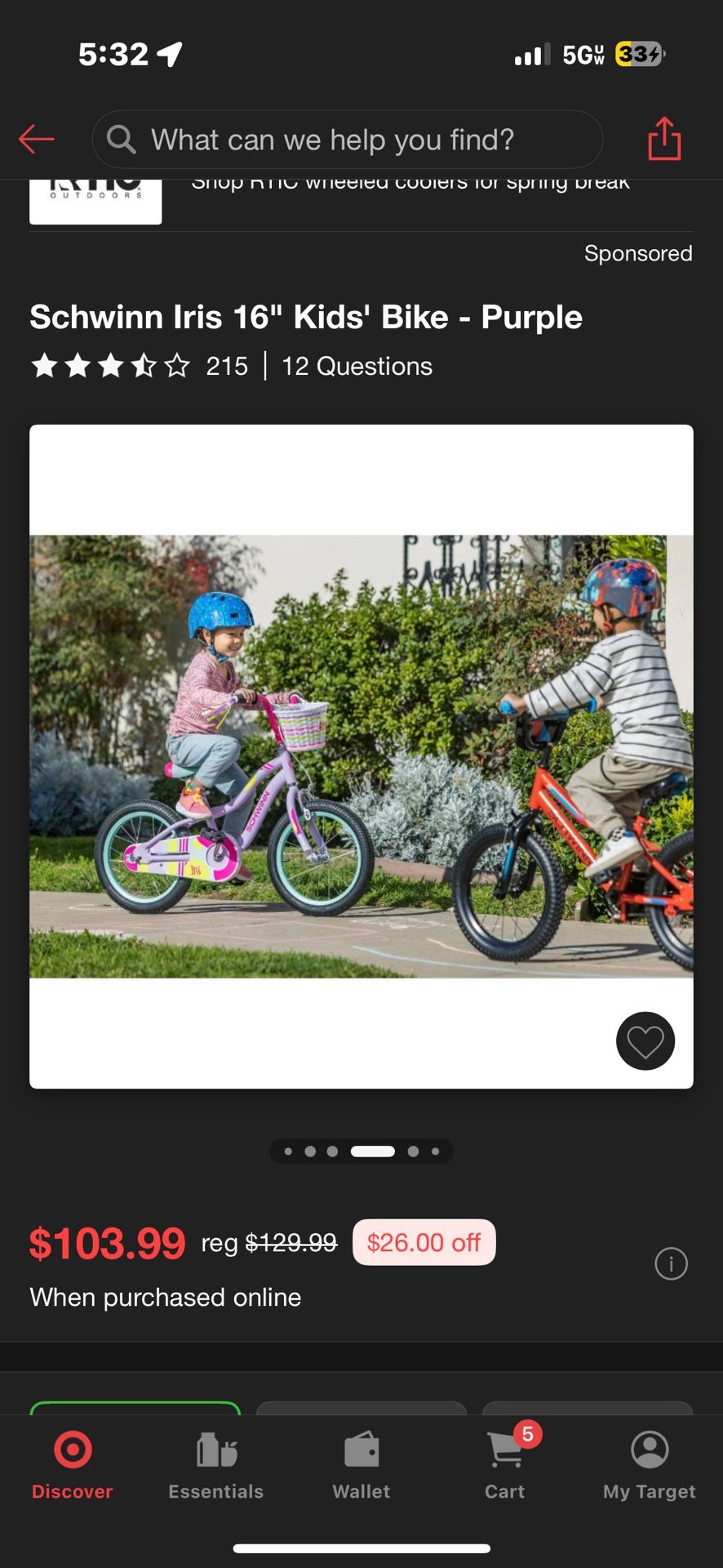 Schwinn Iris 16 Kids' Bike Purple