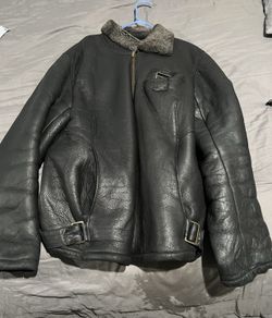 Black Leather And Shearling Blend 