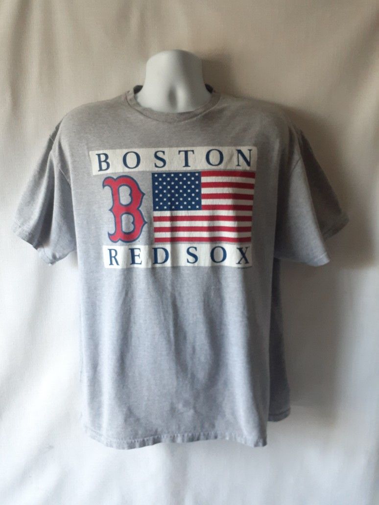Boston Red Sox men's gray USA flag short-sleeve t-shirt size XL
