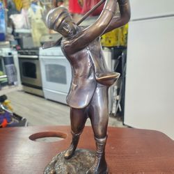 bronze golf decor statue